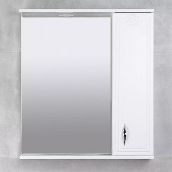 Dulap cu oglindă BAYRO Deco One 744x750 mm dreapta alb