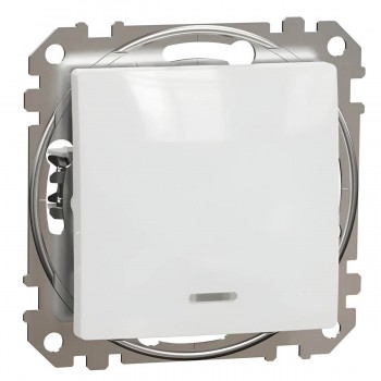 Выключатель скрытый Schneider Electric Sedna 1-клавишный, белый, с индикатором SDD111101L
