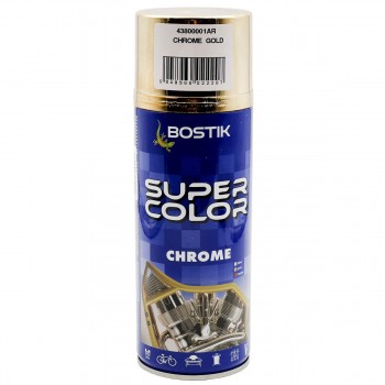 Краска аэрозольная Bostik SUPER COLOR CHROME золотой, 400 мл