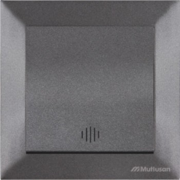 Întrerupător cu un buton și iluminare Mutlusan Candela negru, 10A 250V, IP20 (Art. 21 254 150 195)