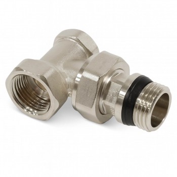 Robinet retur unghiular pentru radiator Rubano 1/2 filet extern x 1/2 filet intern, întărit, nichelat