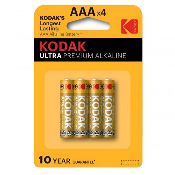 Батарейки Kodak Ultra Premium AAA LR03 щелочные 1.5 В 4 шт