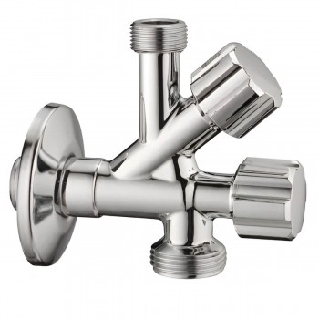 Robinet cu bilă colțar Albertoni 1/2 filet extern x 1/2 filet extern x 3/4 filet extern (Art. 0400273)