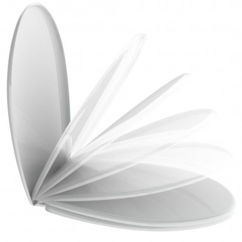 Сиденье для унитаза NIKIPLAST-M Magnolia белое, пластиковое, микролифт (Арт. 01389)
