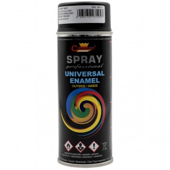 Эмаль аэрозольная Champion Color UNIVERSAL ENAMEL черный матовый, RAL 9011, 400 мл