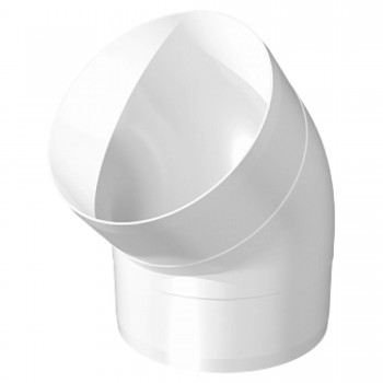 Cot din plastic ERA pentru conducte rotunde de aer d125 mm 45° 12.5KKP