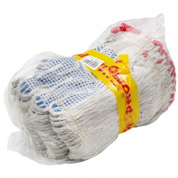 Набор рабочих перчаток MPN с двойной ПВХ защитой, белые, 10 + 2 штук