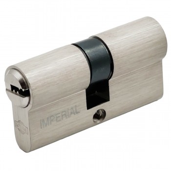 Cilindru IMPERIAL 60 mm (30x30 mm), cheie-cheie, nichel mat, 3 chei