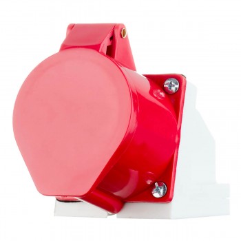 Priză pentru cablu Kasan KASAN unghiulară pe perete TG-125 3P+N+E 32A 220 V IP44 cu capac