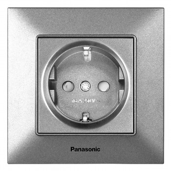 Priză cu ramă fără împământare Panasonic Arkedia Slim instalare ascunsă, argintie WNTC0212-2SL