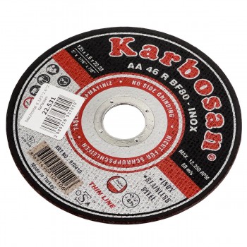 Диск отрезной по металлу и нержавеющей стали Karbosan Plus Thin Line 125х1,6х22,23 мм