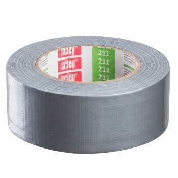 Bandă adezivă textilă pentru reparații Scley 211 DUCT, 48 mm x 50 m, gri, 0330-115048