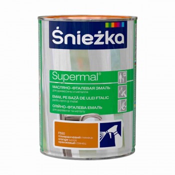 Краска масляно-фталевая Sniezka Supermal оранжевый глянец F550 0,8 л