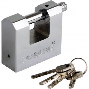 Lacăt suspendat PROLINE 70 mm, fontă întărită, toartă 10 mm, 4 chei (Art. 24271)