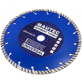 Disc diamantat Turbo Segment (230x7x22,23 mm) BAUTEC UNIVERSAL 5706