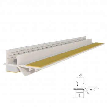 Profil pentru ferestre autoadeziv 6 mm 2.5 m alb din plastic