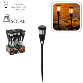 Lampă solară de grădină Solento SOL4613, 6 LED, lumină albă caldă, IP44, 73x73x505 mm