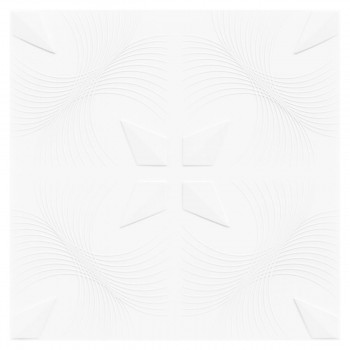 Panou pentru tavan din PVC decorativ tip 91, alb, 50x50 cm, 1,9 mm, pachet 2 m2