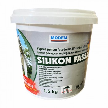 Краска водно-дисперсионная силиконовая Modem Silikon Fassad фасадная 1,5 кг