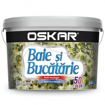 Vopsea emulsie Oskar Baie și Bucătărie lavabilă albă 2,5 l