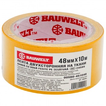 Bandă dublu adezivă pe bază de țesătură Bau Welt 48 mm x 10 m 00560-451048