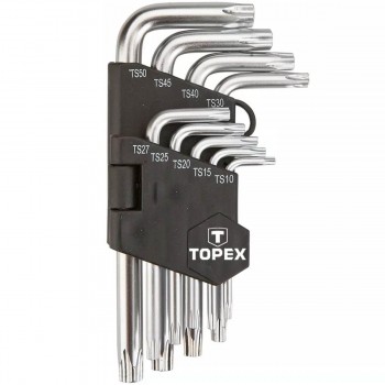 Set de chei pentagonale scurte (chei stea) TOPEX TS10-50, 9 bucăți 35D950