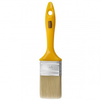 Кисть плоская Hardy 50 мм, смешанная щетина, пластиковая рукоятка, для акриловых и водных красок