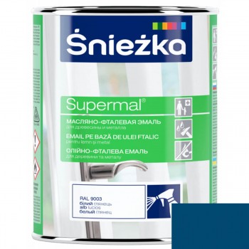 Vopsea de ulei-ftalic Sniezka Supermal albastru închis lucios F530 0,8 l