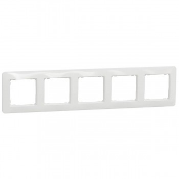 Ramă 5 locuri Schneider Electric Sedna albă orizontală SDD311805