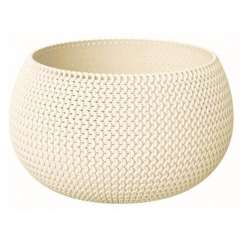 Горшок круглый Prosperplast Splofy Bowl 370х218 мм, 9 л, кремовый DKSP370-CY728