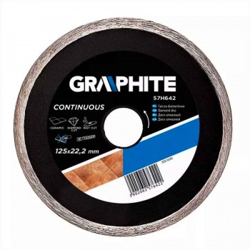 Диск алмазный сплошной GRAPHITE 125 х 22.2 мм 57H642
