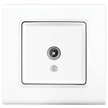 Розетка проходная телевизионная TV 12 DB Viko Linnera белая 90400060
