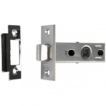 Защелка межкомнатная врезная PROFMET металлический язычок, никель, 71х21х14 мм, бэксет 45 мм