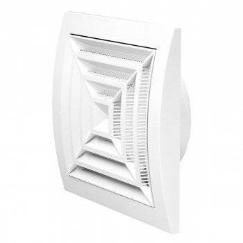 Grilă de ventilație din plastic Europlast ND10G 148 x 153 mm, d.100 mm, din PVC, albă