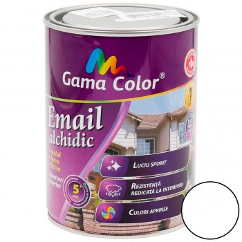 Эмаль алкидная Gama Color белая, глянцевая, 0.9 кг