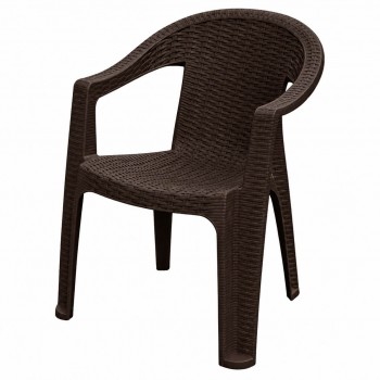 Стул садовый KOKO RATAN 57х77х41 см, пластиковый, коричневый