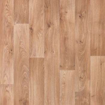 Linoleum PVC casnic Sinteros Sparta Oregon 1E, 3 mm, lățime 3,5 m, decor lemn, maro