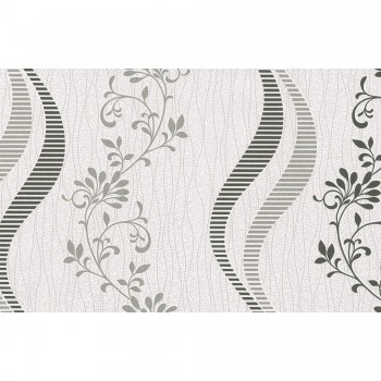 Обои бумажные Брянские обои Танго 3, серые, ветки, тиснение, 0,53х10 м