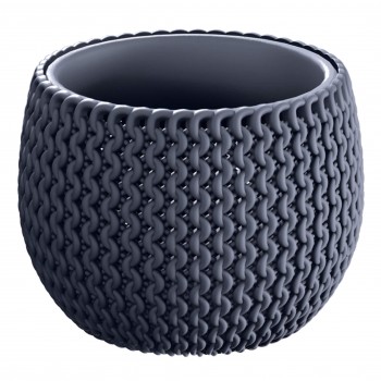 Горшок для цветов Prosperplast Splofy Bowl DKSP180-S433, 18х13.8 см, 1,4 л, антрацит