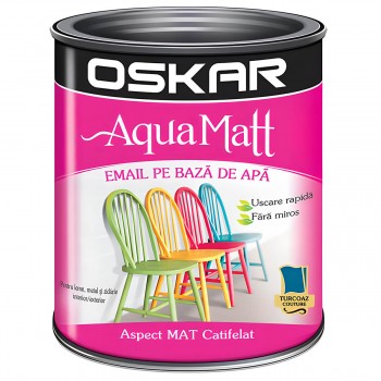 Эмаль Oskar AquaMatt на водной основе желтая глянцевая 0,6 л