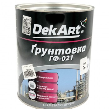 Грунтовка по металлу и дереву DekArt ГФ-021 0.9 кг