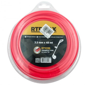 Леска триммерная RTRMAX (3.5 мм; 48 м; красная; треугольная) RTY235