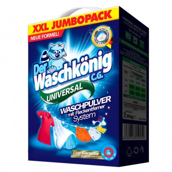 Praf de spălat rufe Der Waschkonig Universal, 5în1, portocală, 6 kg, 100 spălări