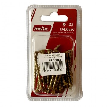 Șuruburi universale pentru lemn Metric 4x45 mm zincate 25 bucăți (Art. 88630)