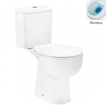 Унитаз-компакт напольный Ceramica Blanca MDB-1 S-trap No-Rim+C, с крышкой proplast, белый
