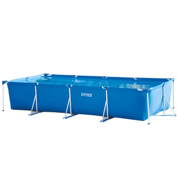 Каркасный бассейн Intex Rectangular Frame 450х220х84 см, 7127 л, металлический каркас