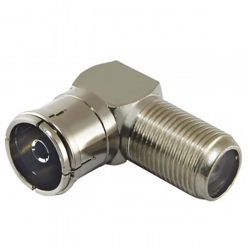 Переходник гнездо F - гнездо TV угловой TDM SQ1809-0015