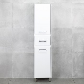 Dulap înalt pentru baie Bayro Montana, 400x1900 mm, de podea, universal, alb mat