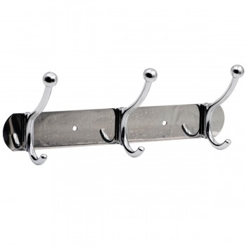 Вешалка настенная 3 крючка, хром, металлическая AT3776-1