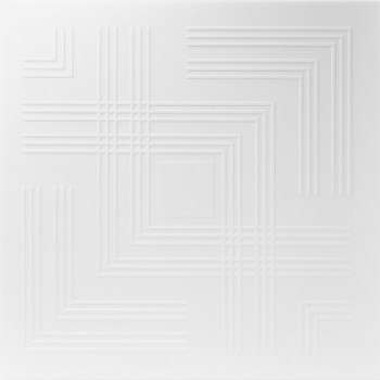 Panou pentru tavan din PVC decorativ tip 63, alb, 50x50 cm, 1,9 mm, pachet 2 m2